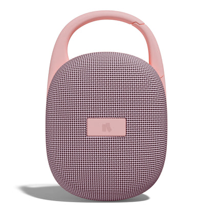 Nomadelic Loud 300 trådløs højttaler rosa IPX7 vandtæt, stof foran, afrundede kanter, bærehåndtag, op til 16 t batteritid.