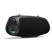Nomadelic Boombox Loud 711 bærbar sort Bluetooth-højttaler 60W, mesh front, LED-lys, to remøjer, IPX7 vandtæt.