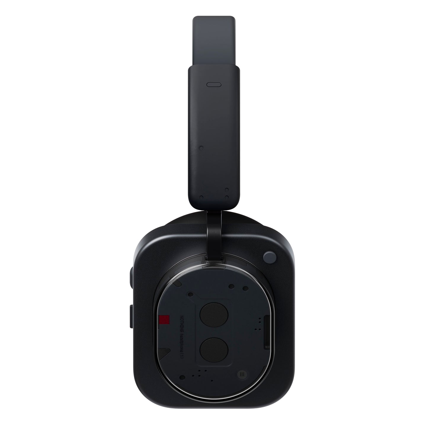 Nothing Hovedtelefoner (1) trådløse hovedtelefoner sort, ørepude afmonteret, synlige indre komponenter og højttaler, Bluetooth 5.3.