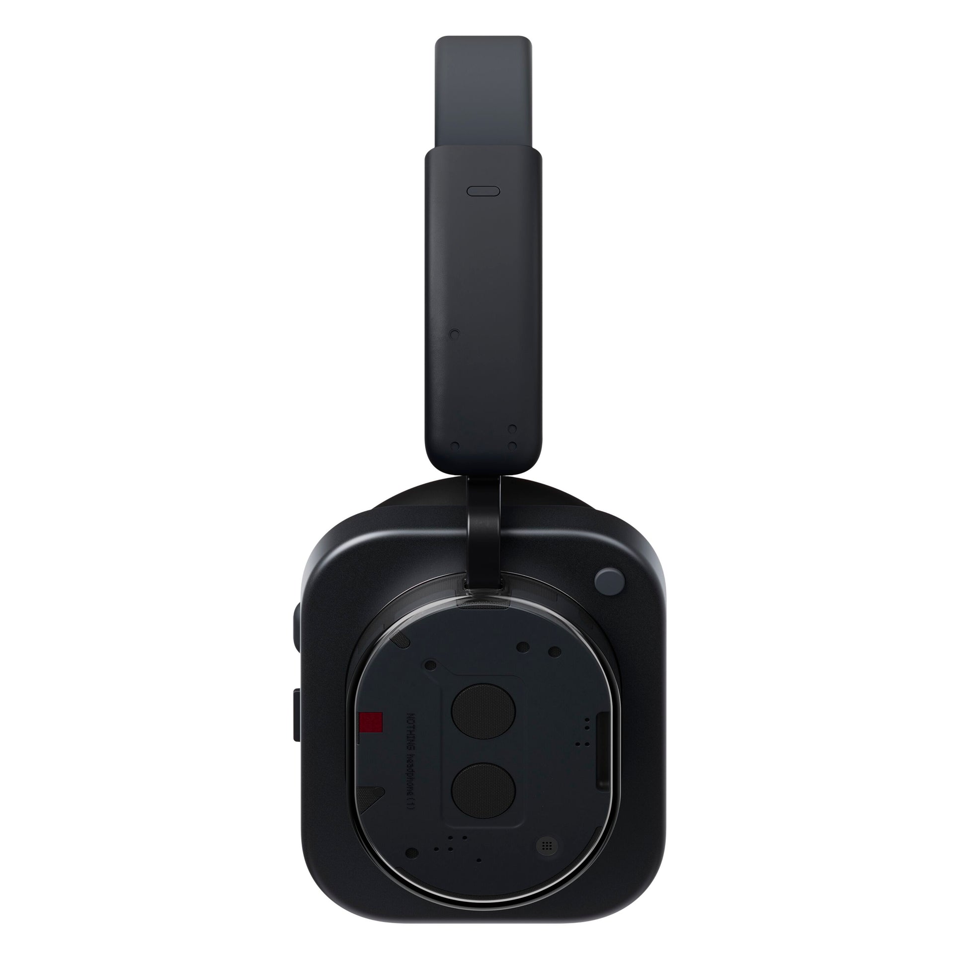 Nothing Hovedtelefoner (1) trådløse hovedtelefoner sort, ørepude afmonteret, synlige indre komponenter og højttaler, Bluetooth 5.3.