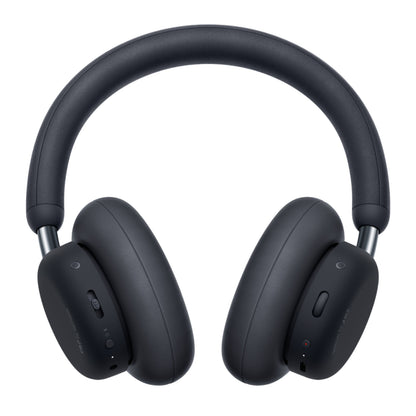 Nothing CMF Headphone Pro Hybrid ANC-hovedtelefoner mørkegrå forfra med polstrede ørepuder, knapper og opladningsport.