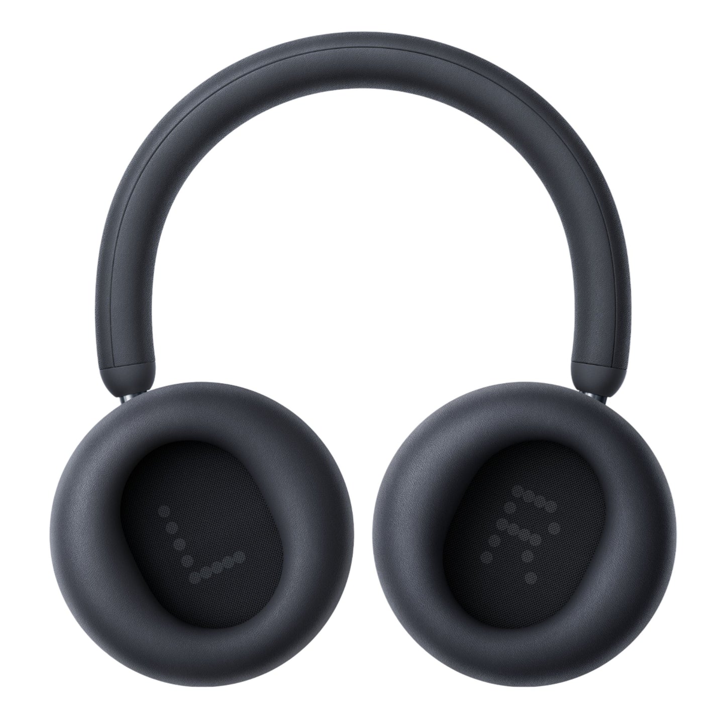Nothing CMF Headphone Pro Hybrid ANC-hovedtelefoner mørkegrå, polstrede ørepuder, prikkede L og R markeringer i kopperne.