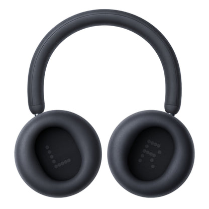 Nothing CMF Headphone Pro Hybrid ANC-hovedtelefoner mørkegrå, polstrede ørepuder, prikkede L og R markeringer i kopperne.