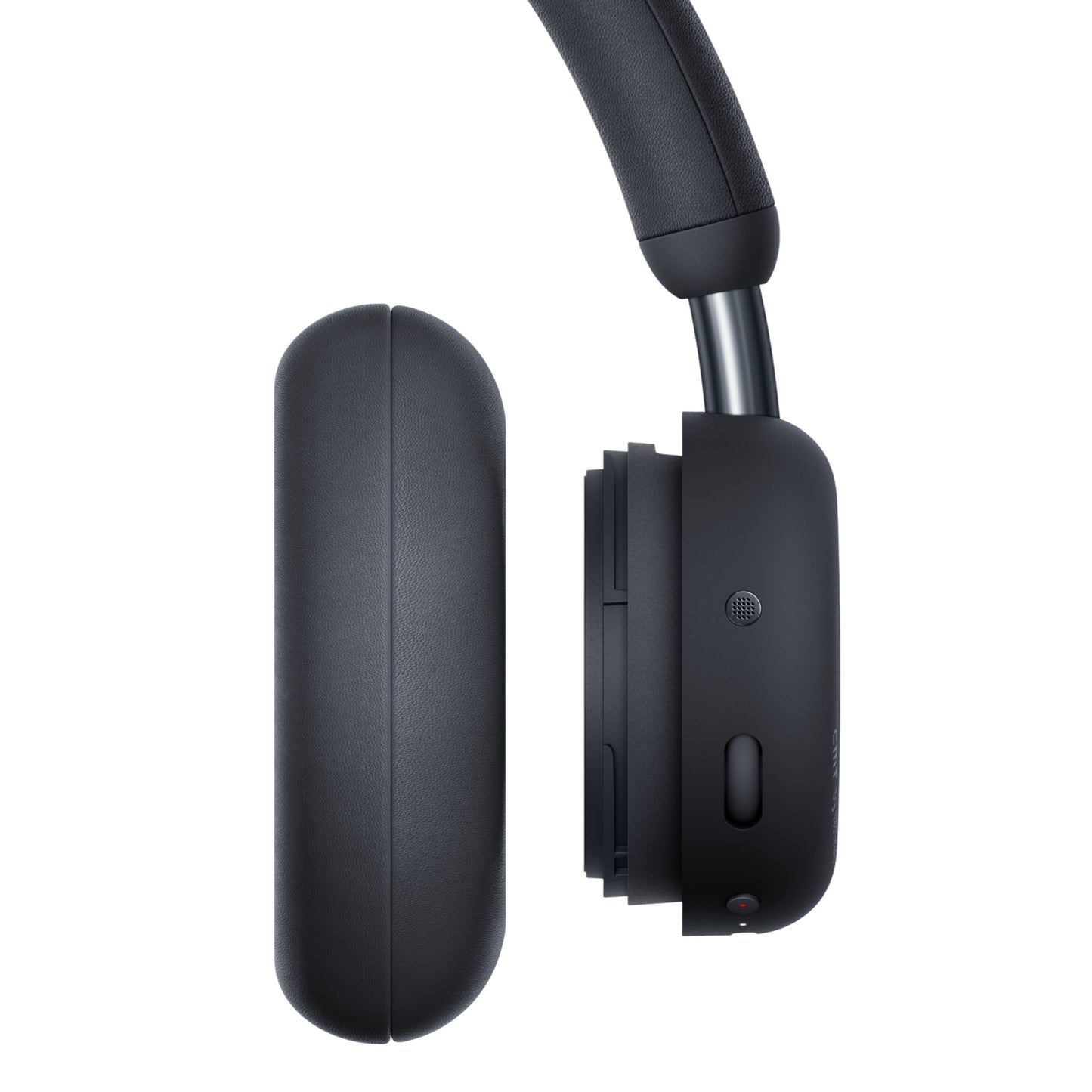 Nothing CMF Headphone Pro Hybrid ANC hovedtelefoner mørkegrå med polstrede ørepuder, sideknapper og skyder, polstret hovedbøjle.