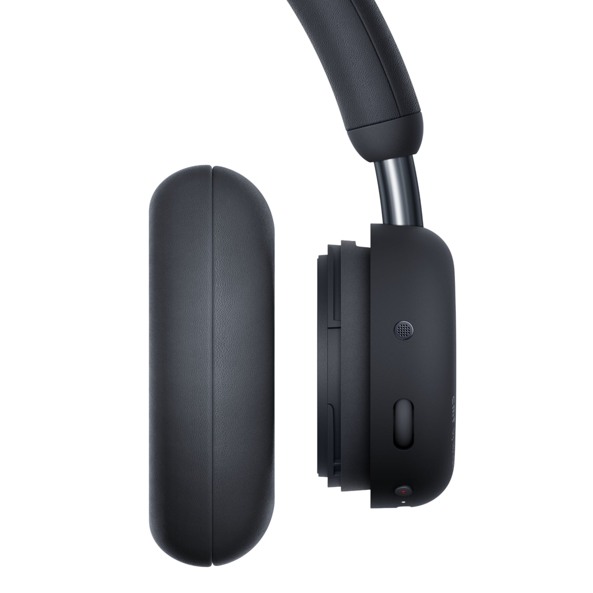 Nothing CMF Headphone Pro Hybrid ANC hovedtelefoner mørkegrå med polstrede ørepuder, sideknapper og skyder, polstret hovedbøjle.