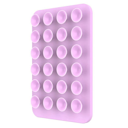Pink silikoneform, rektangulær, fem rækker lave runde fordybninger egnet til MagMate MagSafe sugekop-holder Rosa.