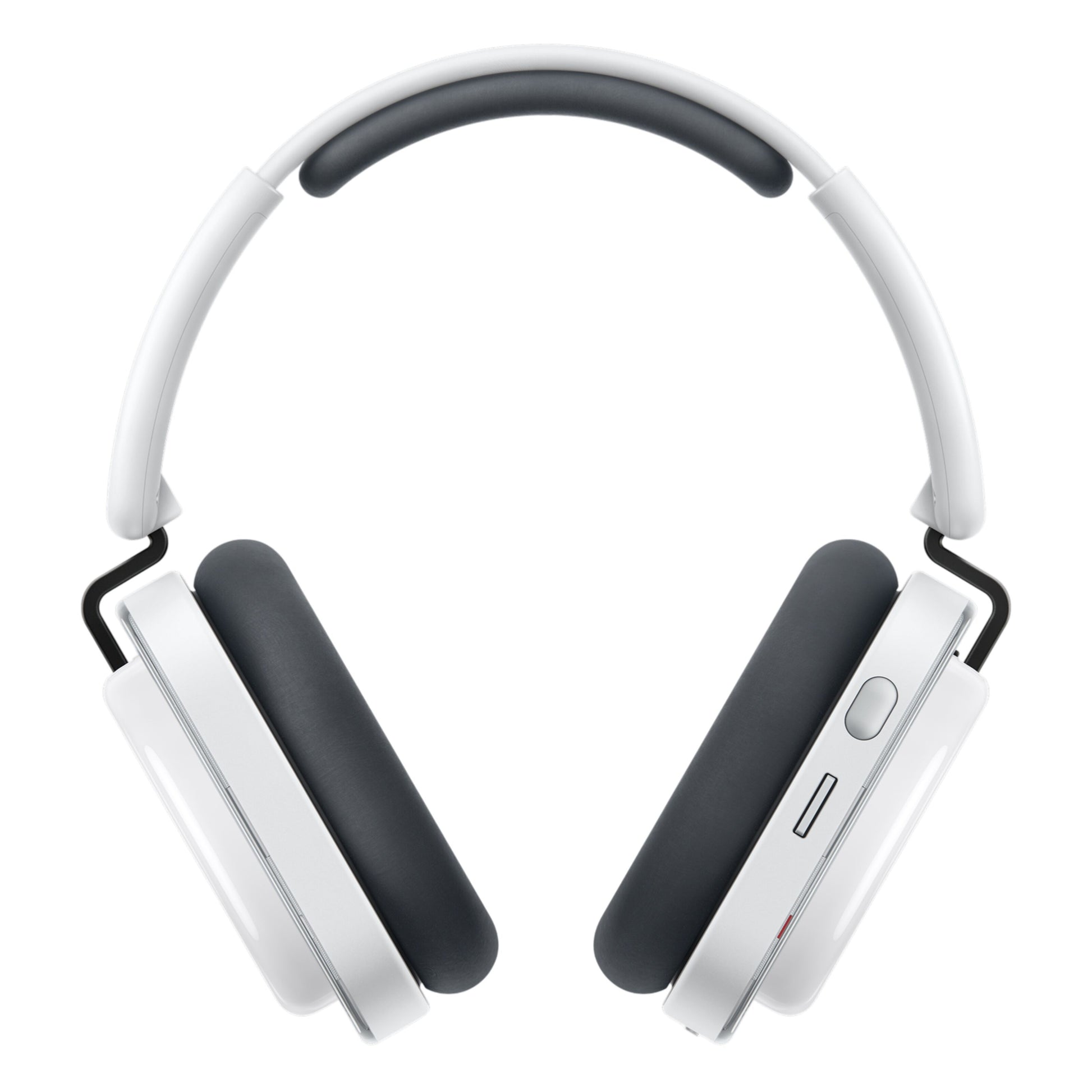 Nothing Headphone (a) trådløse over-ear høretelefoner i hvid med sorte ørepuder, hovedbånd og kontrolknapper på højre ørekop.