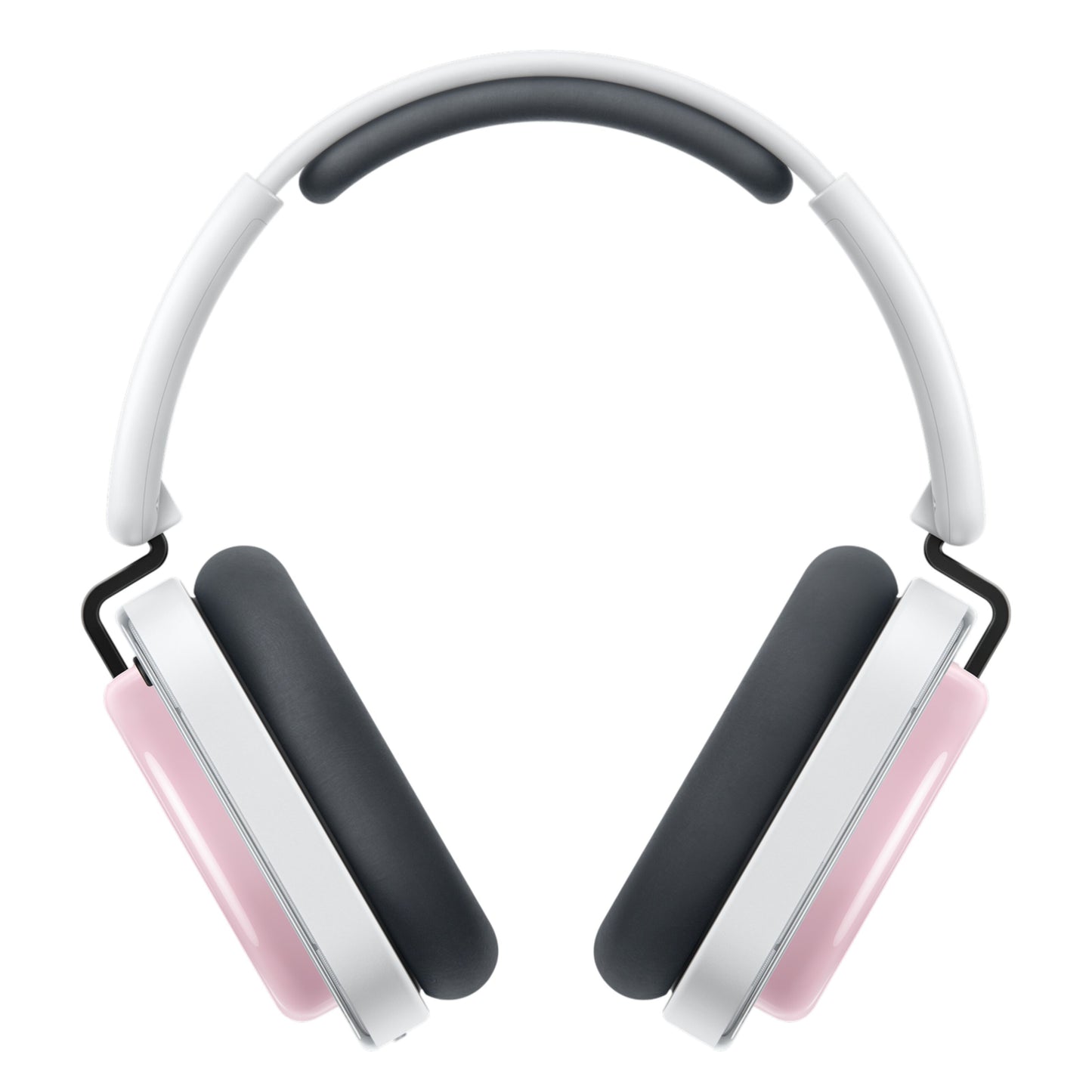 Nothing Headphone (a) trådløse over-ear høretelefoner i hvid og rosa med sorte ørepuder.