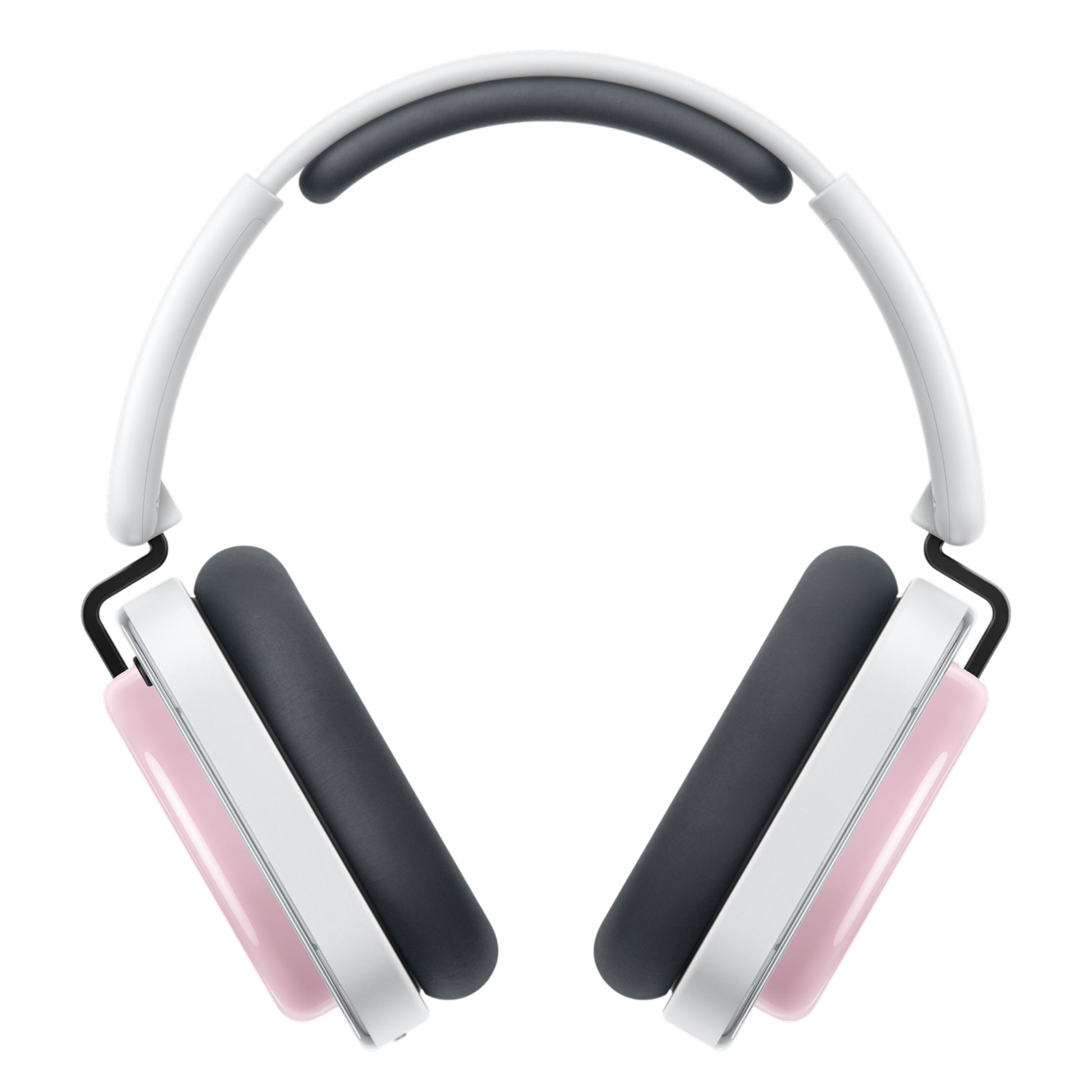 Nothing Headphone (a) trådløse over-ear høretelefoner i hvid og rosa med sorte ørepuder.
