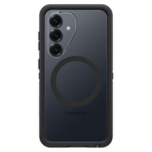 Otterbox Defender Pro XT Clear-cover til Galaxy S26 Dark Side, gennemsigtig, synligt triple kamera og Samsung-logo.