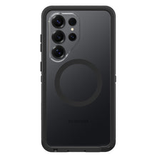 Otterbox Defender Pro XT Clear-cover Galaxy S26 Ultra Dark Side, gennemsigtig bagside, MagSafe-ring, plads til 4 kameraer og blitz.