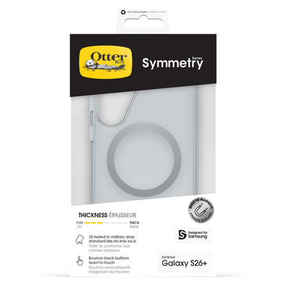 Otterbox Symmetry Clear Magnetskal til Galaxy S26+ transparent med synlig MagSafe-ring i midten.