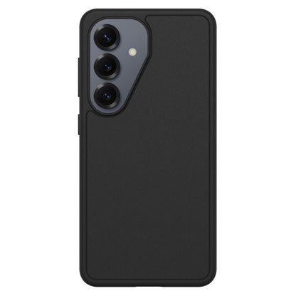 Otterbox Symmetry Magnets-cover til Galaxy S26 sort med afrundede kanter, udskæringer til tre kameraer og flash, trådløs opladning.