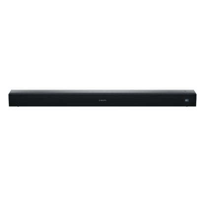 Xiaomi Soundbar Pro 2.1 ch 300W sort, stofgrill, display i højre side, centralt Xiaomi-logo, Dolby Audio, trådløs subwoofer.