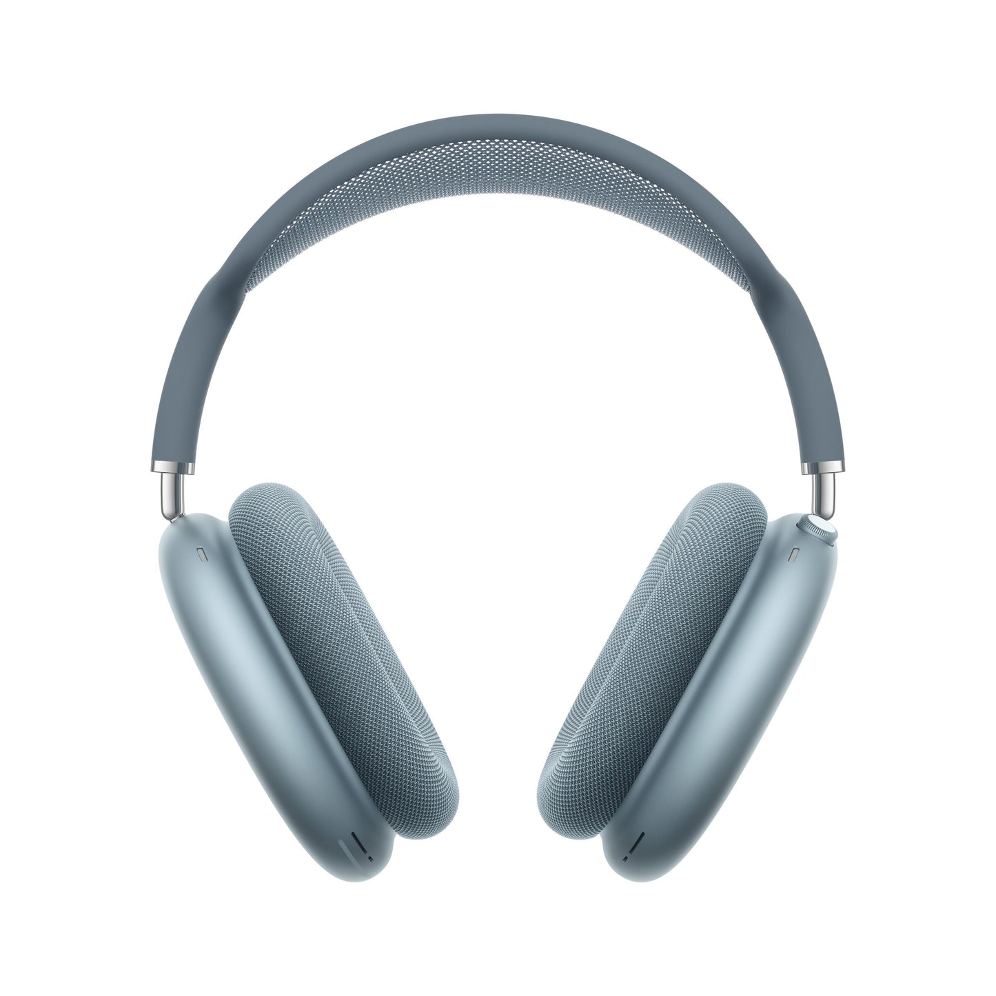 Apple AirPods Max 2 trådløse over-ear hovedtelefoner blå med polstrede ørekopper, mesh-hovedbøjle, aktiv støjreduktion.