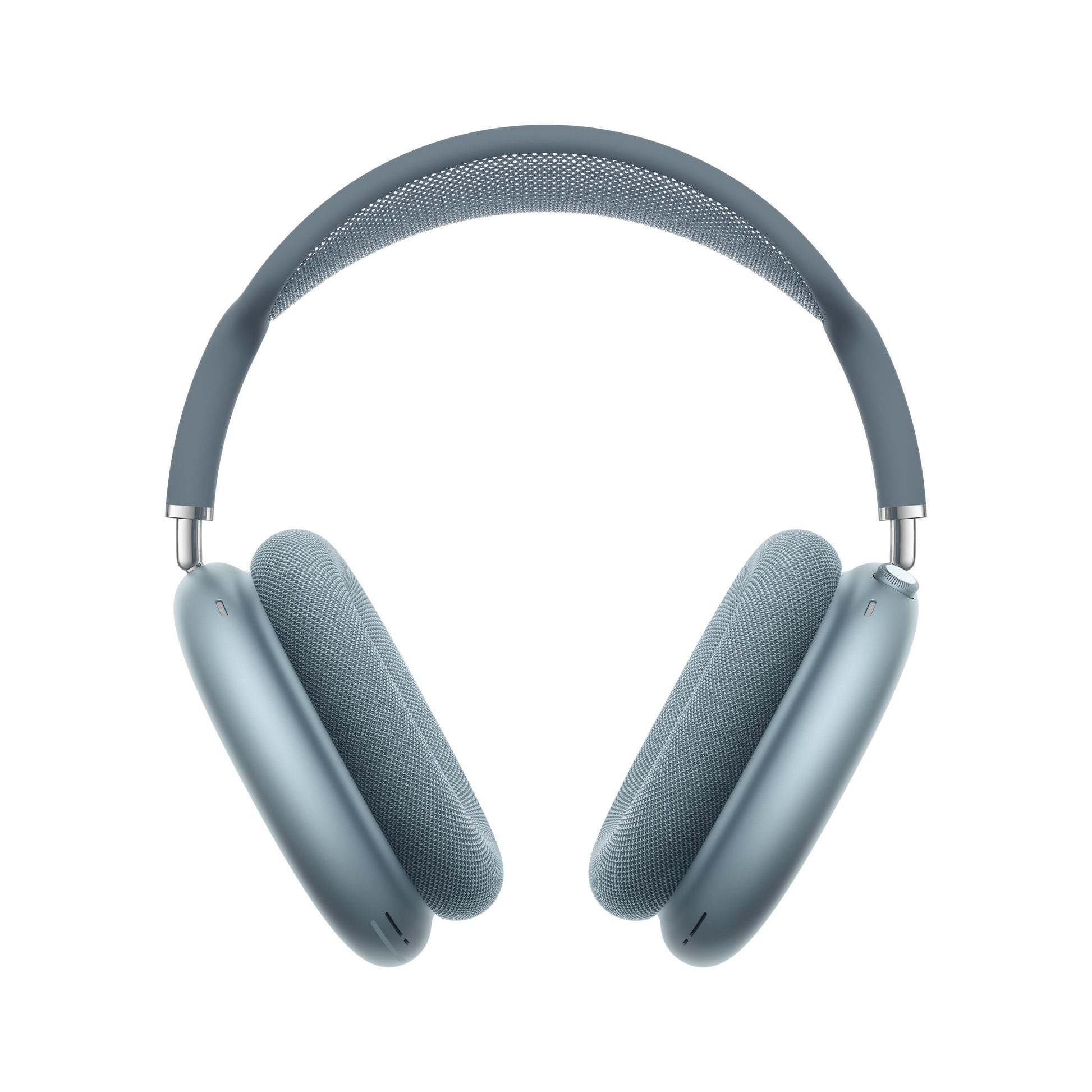 Apple AirPods Max 2 trådløse over-ear hovedtelefoner blå med polstrede ørekopper, mesh-hovedbøjle, aktiv støjreduktion.