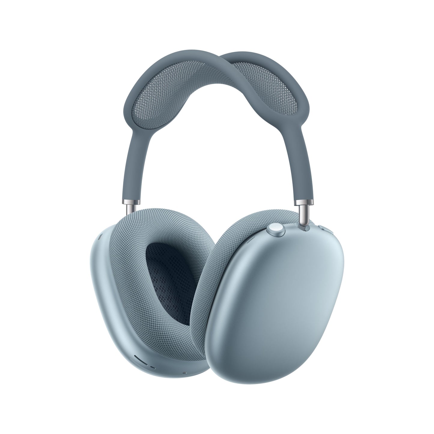 Apple AirPods Max 2 blå trådløse over-ear hovedtelefoner med aktiv støjreduktion set forfra.