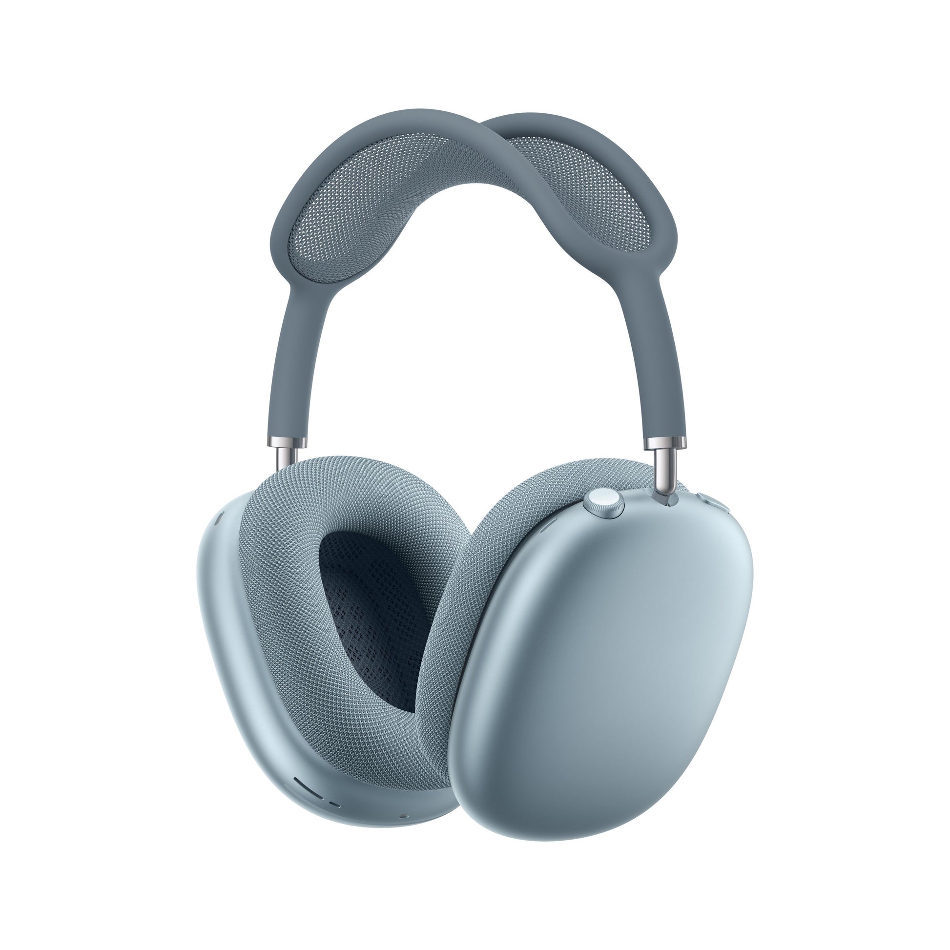 Apple AirPods Max 2 blå trådløse over-ear hovedtelefoner med aktiv støjreduktion set forfra.