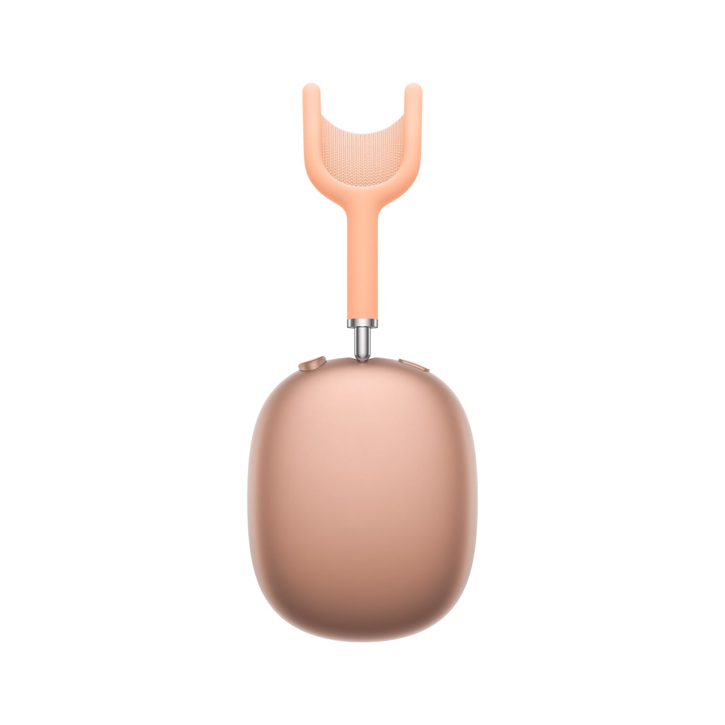 Apple AirPods Max 2 over-ear, orange, ét ørekop, mesh hovedbøjle, slider, aktiv støjreduktion.