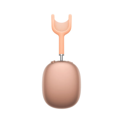 Apple AirPods Max 2 over-ear, orange, ét ørekop, mesh hovedbøjle, slider, aktiv støjreduktion.