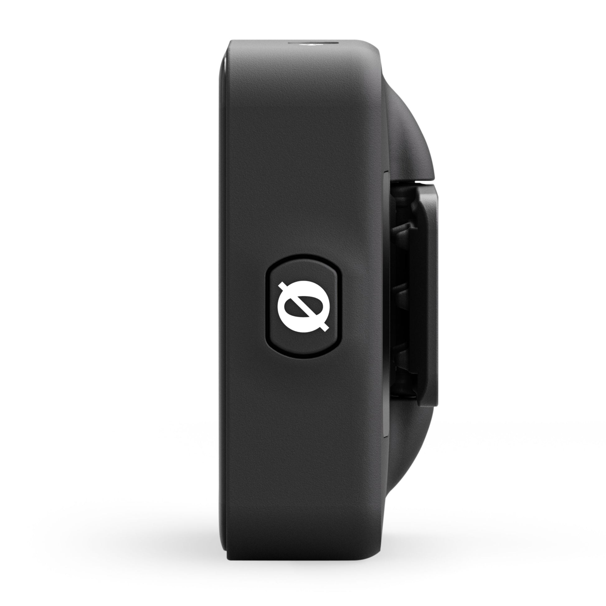 Røde Trådløs ME Dual trådløs mikrofon sort, hvidt Q-logo midt på, runde kanter, knap eller beslag til højre.
