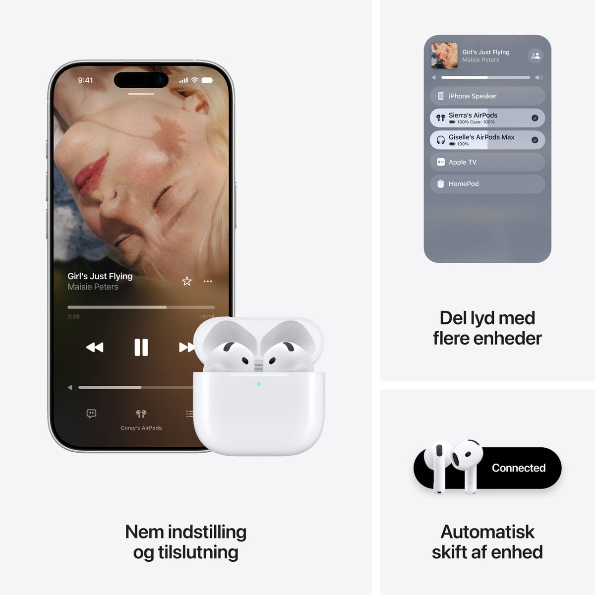Apple AirPods 5 med trådløst opladningsetui