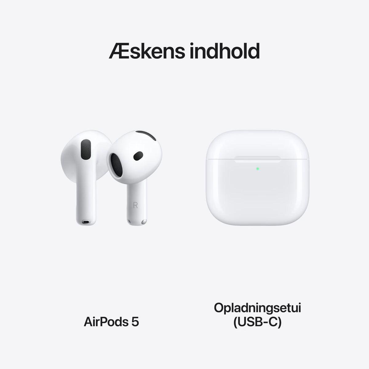 Apple AirPods 5 med trådløst opladningsetui