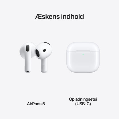 Apple AirPods 5 med trådløst opladningsetui