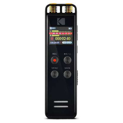 Kodak Diktafon VRC 550 sort digital recorder med farvedisplay, fire runde knapper, højttalergrill og to mikrofoner.