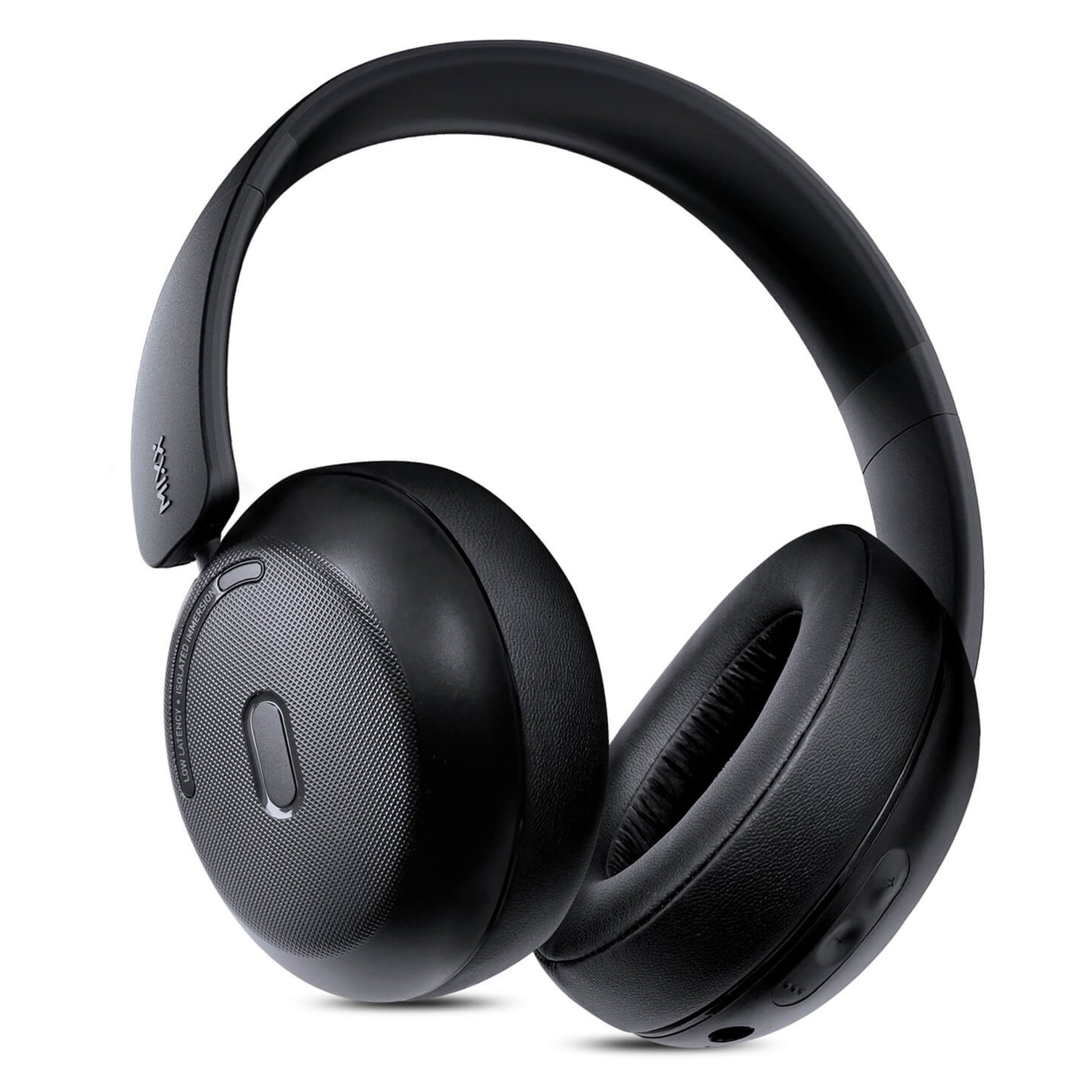 MIXX StreamQ Surround TV trådløse hovedtelefoner sort, polstret hovedbøjle, ørepuder, knapper på ørekop.