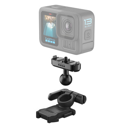 GoPro HERO13 Black med Magnetisk lås kugleled, visning af monteringsbeslag, kugleled og justerbar klemme.