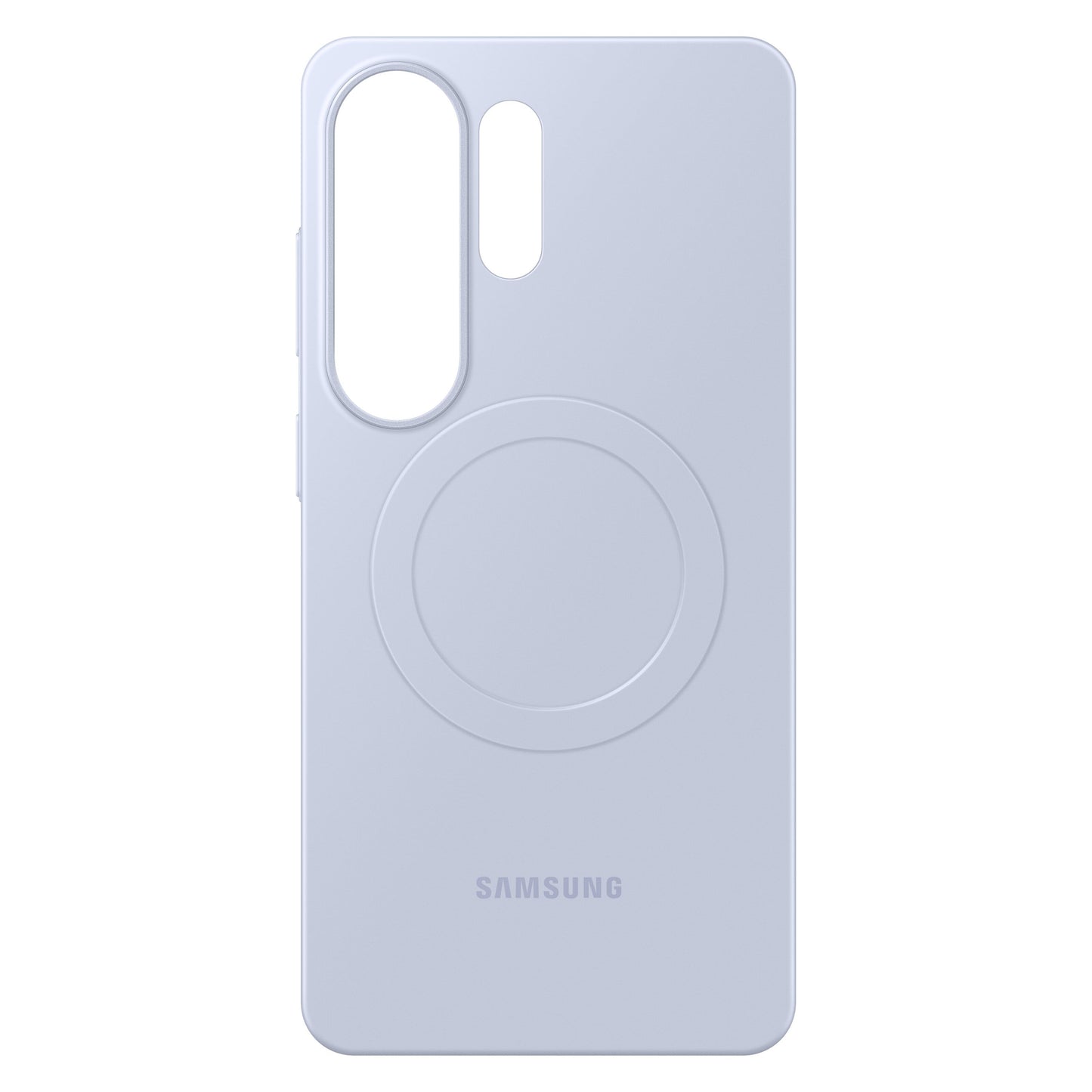 Samsung Slim Magnet Etui til Galaxy S26 Ultra, violet, præcise udskæringer, cirkulært filt til opladning, Samsung-logo.