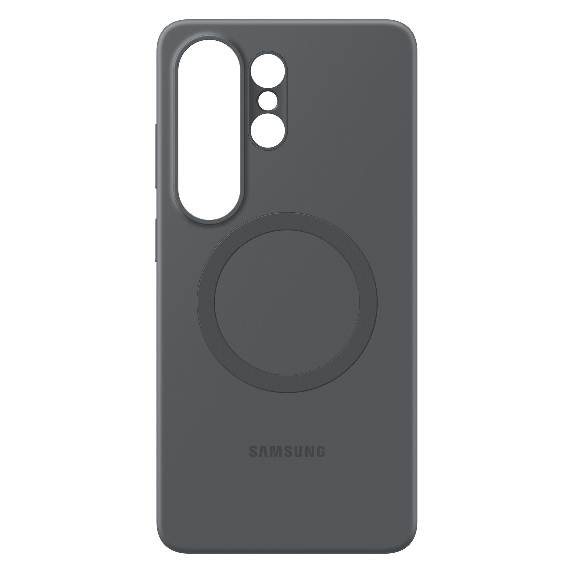 Samsung silikone magnet cover til Galaxy S26 Ultra sort med magnetisk opladningsring og præcis kameraudskæring.
