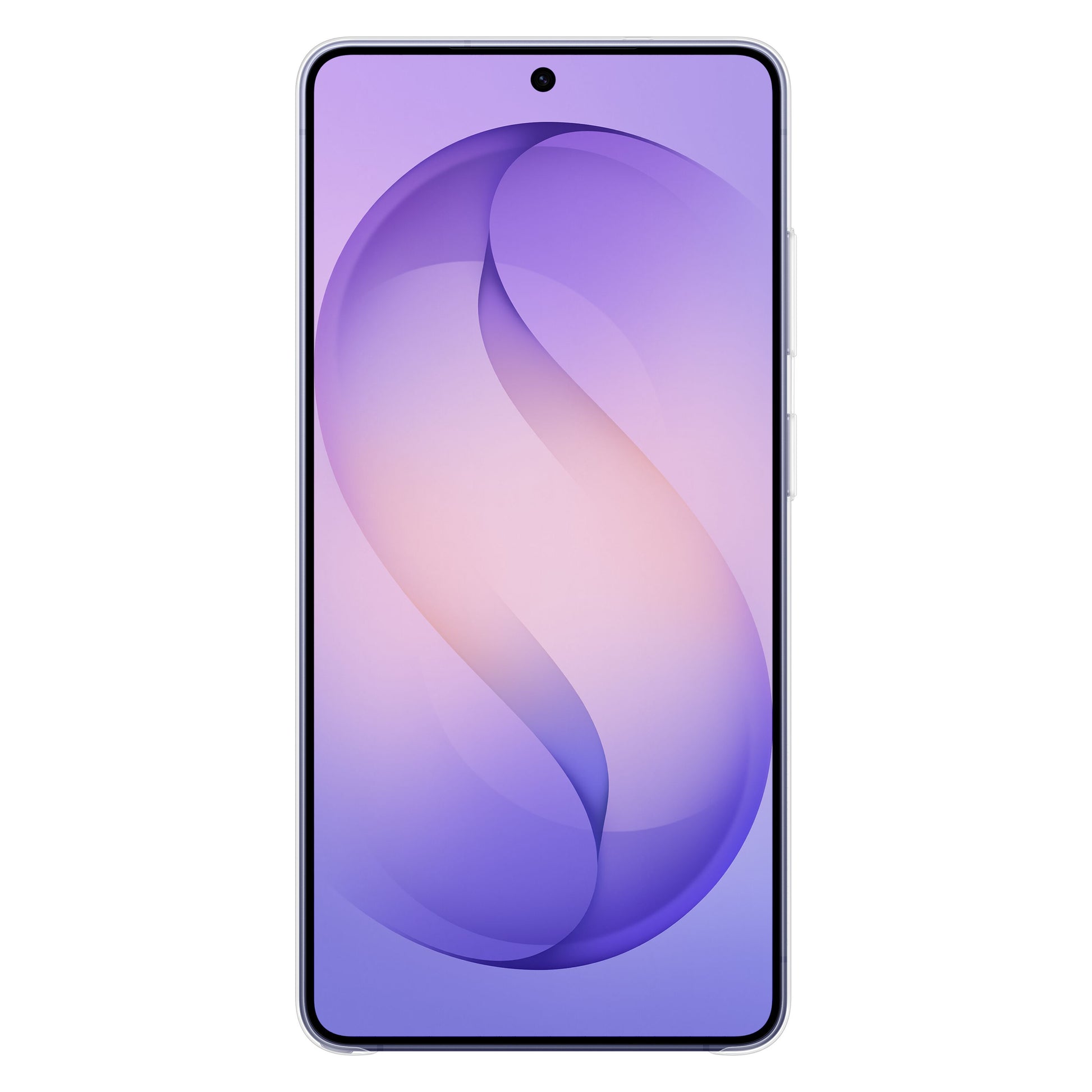 Samsung Galaxy S26 Ultra klar magnet etui, transparent, passer til S26 Ultra med rammeløs skærm og lilla/pink 'S'-design.