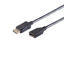 DisplayPort 1.2 forlængerledning 2,0 m sort, han til hun stik, understøtter 4K 60 Hz.