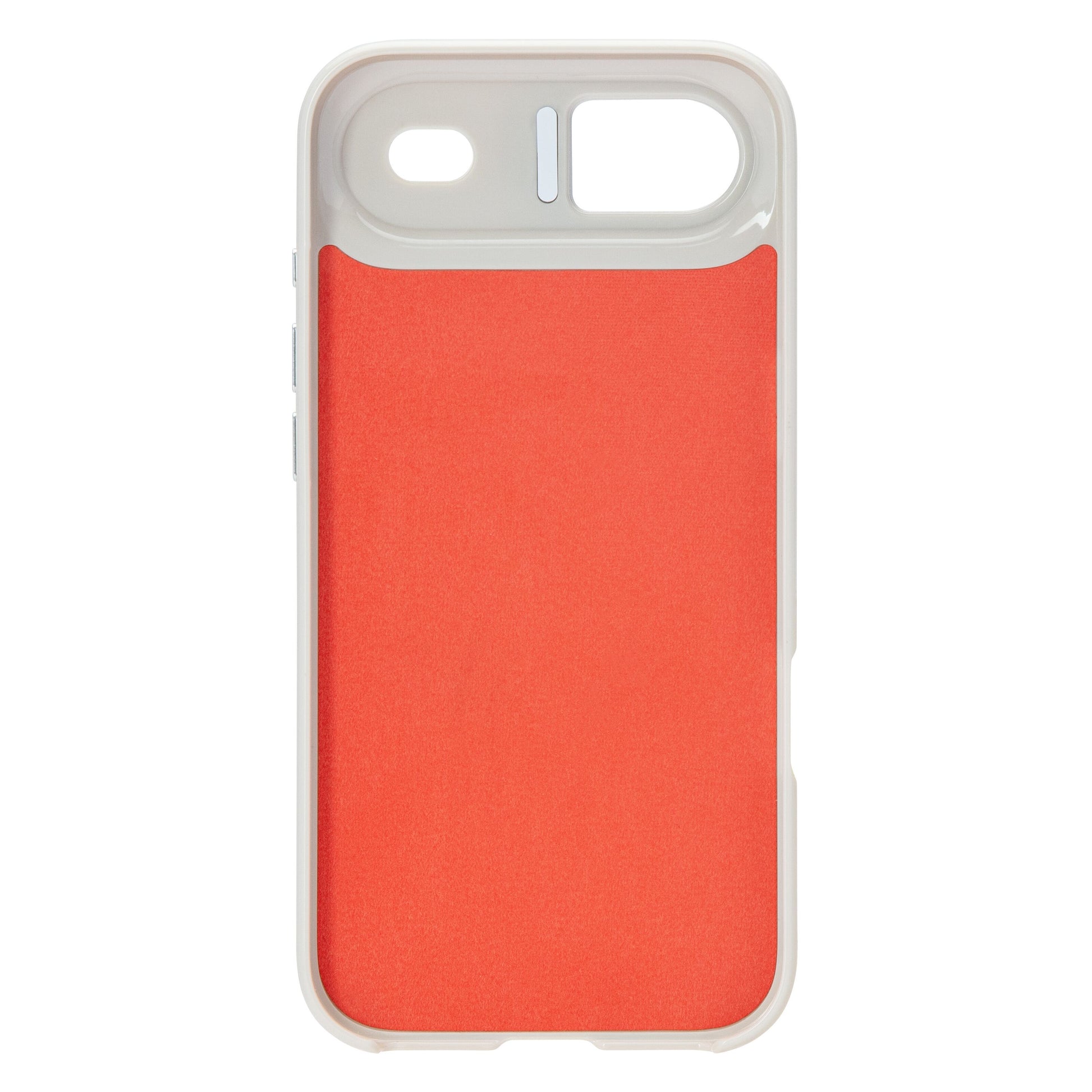 Flip Stand Case til iPhone Air, hvid med rød bagside, præcise kamerahuller, MagSafe kompatibel.