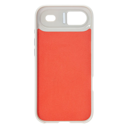 Flip Stand Case til iPhone Air, hvid med rød bagside, præcise kamerahuller, MagSafe kompatibel.