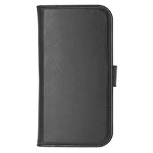 Mobilpung til iPhone Air i sort læder med magnetisk lukning, wallet-style design, MagSafe kompatibel.