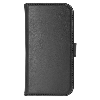 Mobilpung til iPhone Air i sort læder med magnetisk lukning, wallet-style design, MagSafe kompatibel.