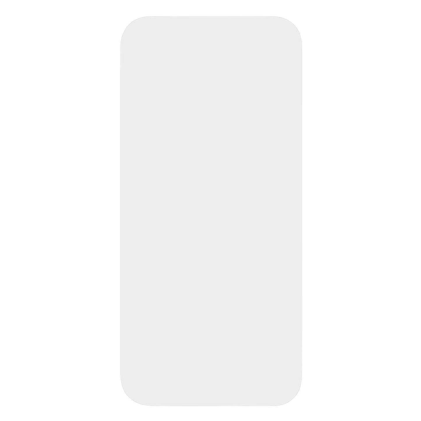 Skærmbeskyttelse til iPhone Air, rektangulær form med afrundede hjørner og lys grå farve.
