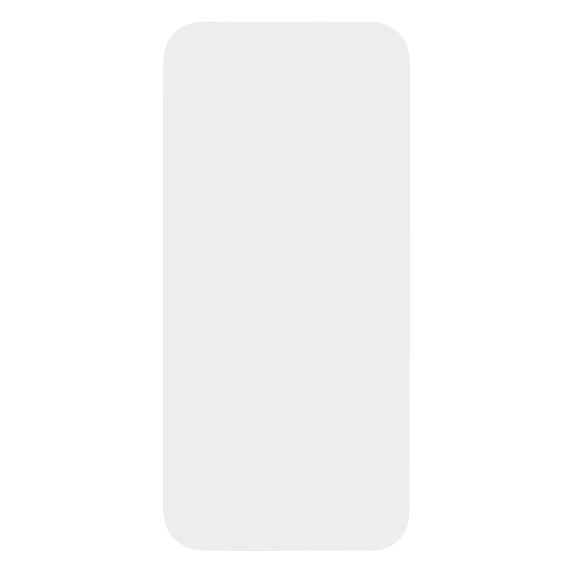 Skærmbeskyttelse til iPhone Air, rektangulær form med afrundede hjørner og lys grå farve.