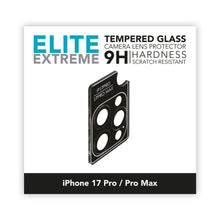 Elite Extreme kameralinsebeskytter i hærdet glas 9H til iPhone 17 Pro/Pro Max med præcise udskæringer.