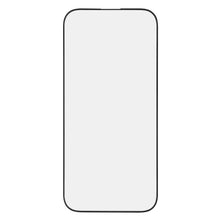 Smartphone med rektangulær form, afrundede hjørner, tynd sort kant, tom lysegrå skærm til iPhone 16/17 Pro Max skærmbeskyttelse.