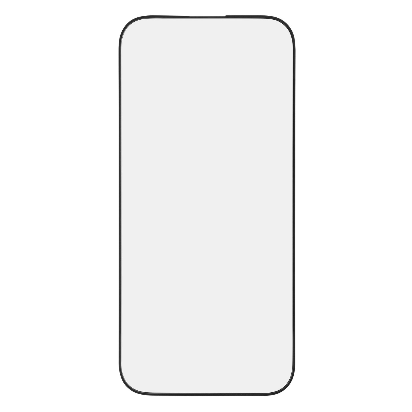 IPhone 17 Pro smartphone illustration med lysegrå skærm, afrundede hjørner og sort omrids til Elite Extreme Skærmbeskyttelse.