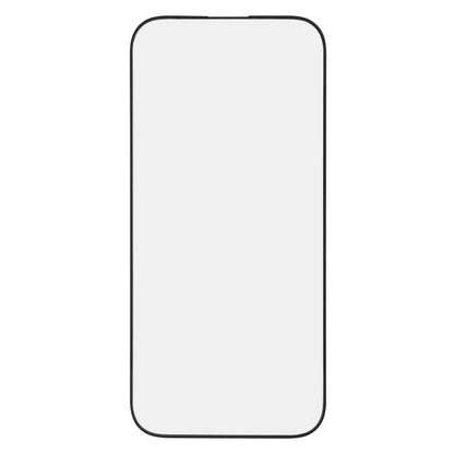 IPhone 16 Pro/17 illustreret smartphone med sort kant, lys grå skærm og buede kanter, inspireret af skærmbeskyttelse.