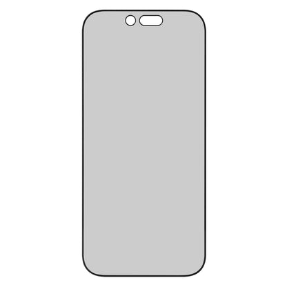 IPhone 16 Pro/17 med grå skærm, afrundede hjørner og to ovale udskæringer i toppen til kamera og sensor.