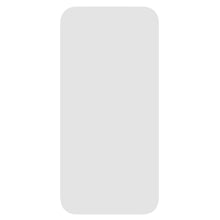 IPhone med Linocell Elite Extreme skærmbeskyttelse, skærm viser stemmeassistent-chat med farverig bølge og mikrofonikon.