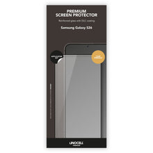 Linocell Premium skærmbeskytter til Samsung Galaxy S26 hærdet glas DLC-coating fingeraftryksafvisende med applikatorsæt.