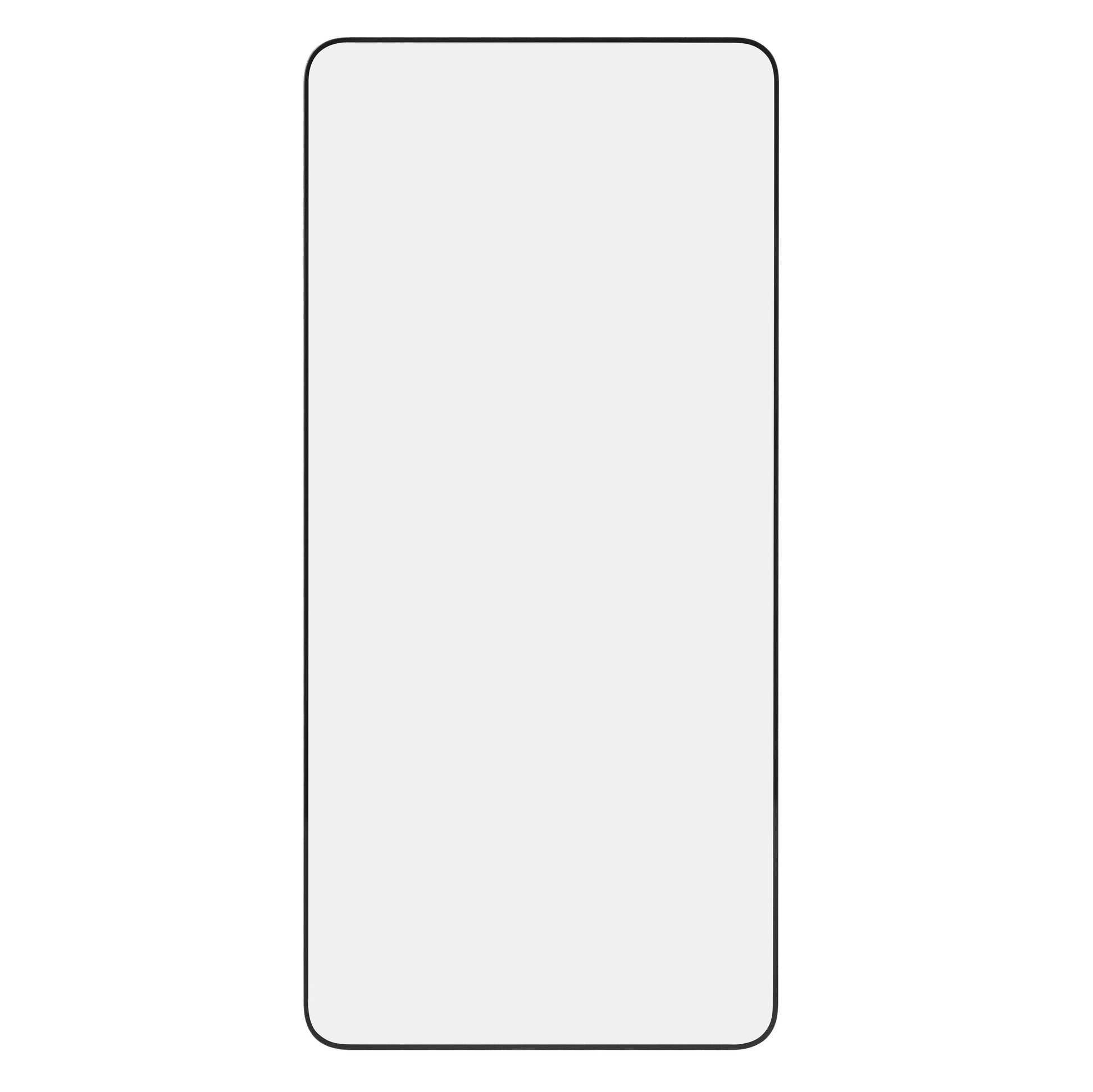Premium skærmbeskyttere til Samsung Galaxy S26, lys grå, rektangulær med afrundede hjørner og sort kant.