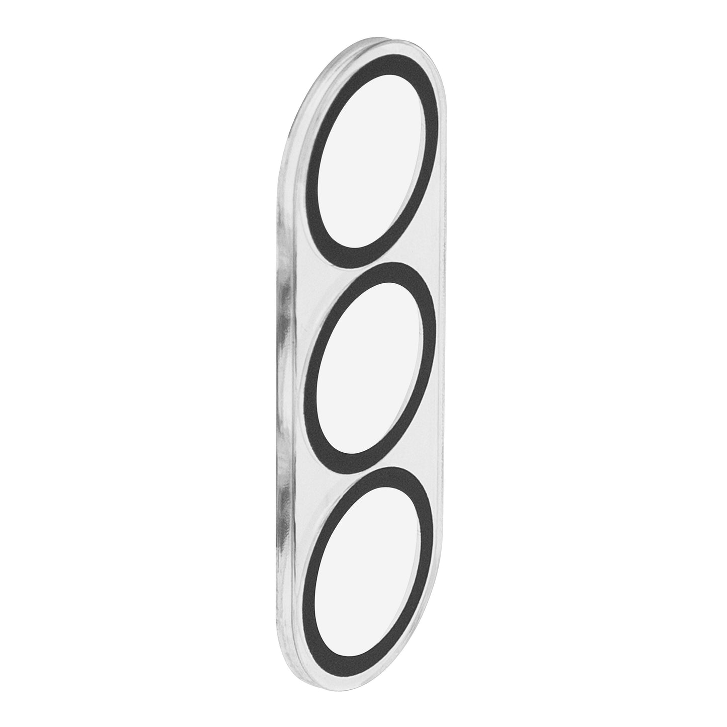 Klare vertikale linsebeskyttere i hærdet glas med tre sortkantede udskæringer til Samsung Galaxy S26/S26 Plus kamera.